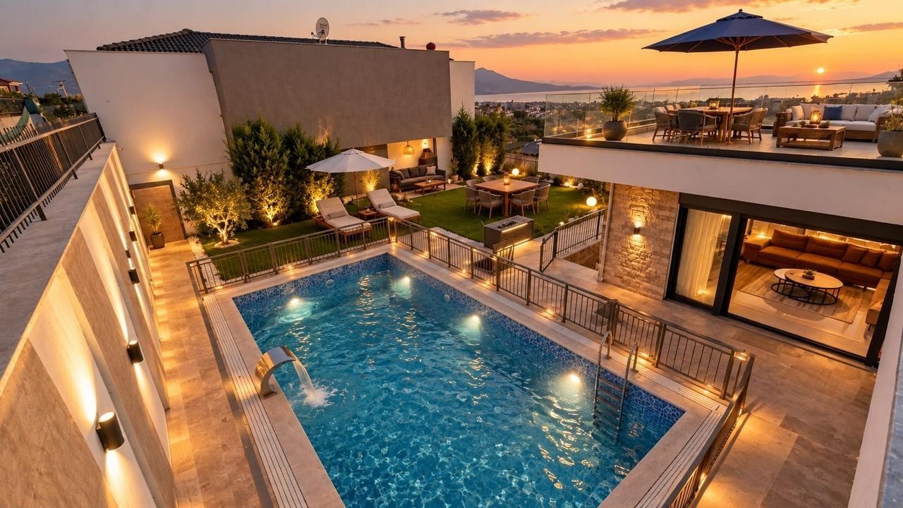 Exclusive Contemporary Villa with Panoramic Sea Views in Soğucak, Kuşadası