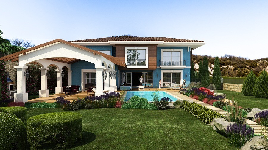 Luxury Exclusive Detached Villa in 1200sqm Private Plot in Kusadasi