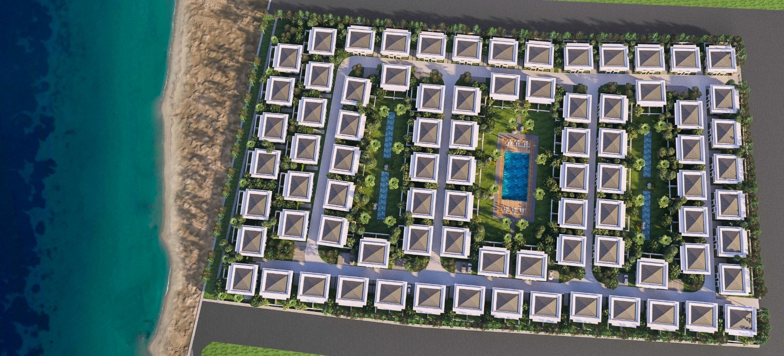 Beachfront Brand New 4 Bed 3 Bath Villas in Kusadasi Long Beach for Sale Prime Location