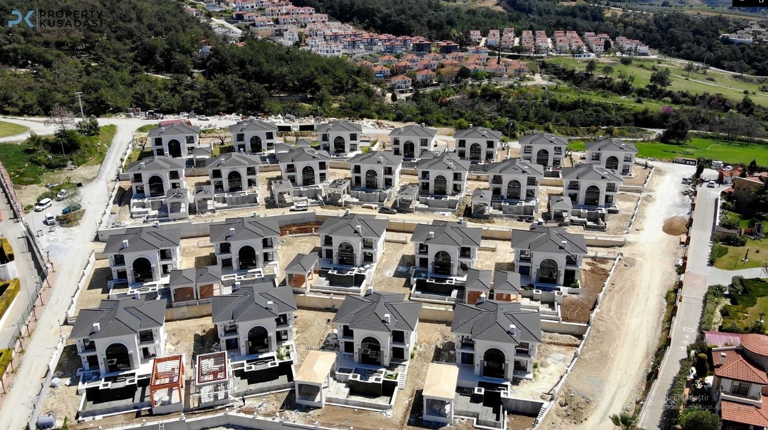 4 Bedroom Brand New Detached Villas for Sale in Kusadasi