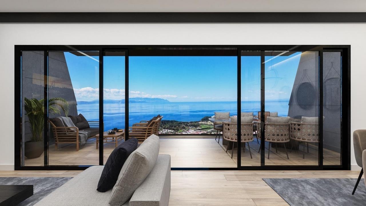 unique 3 bed 2 bath apartments for sale in kusadasi with panoramic sea views