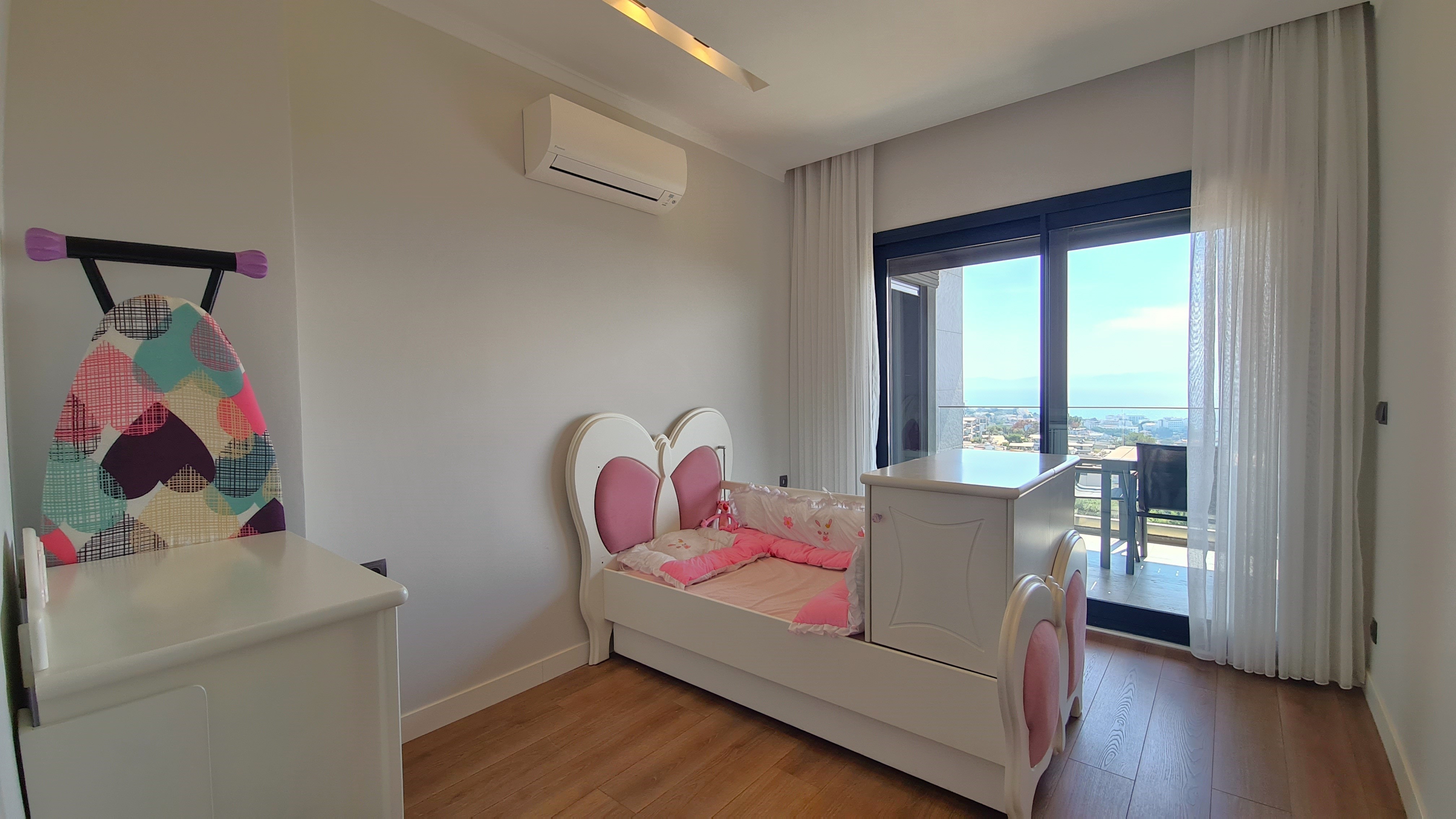 Luxury 3+1 Apartment with Full Sea View, Within Walking Distance to Ladies Beach, in a Prestigious Complex