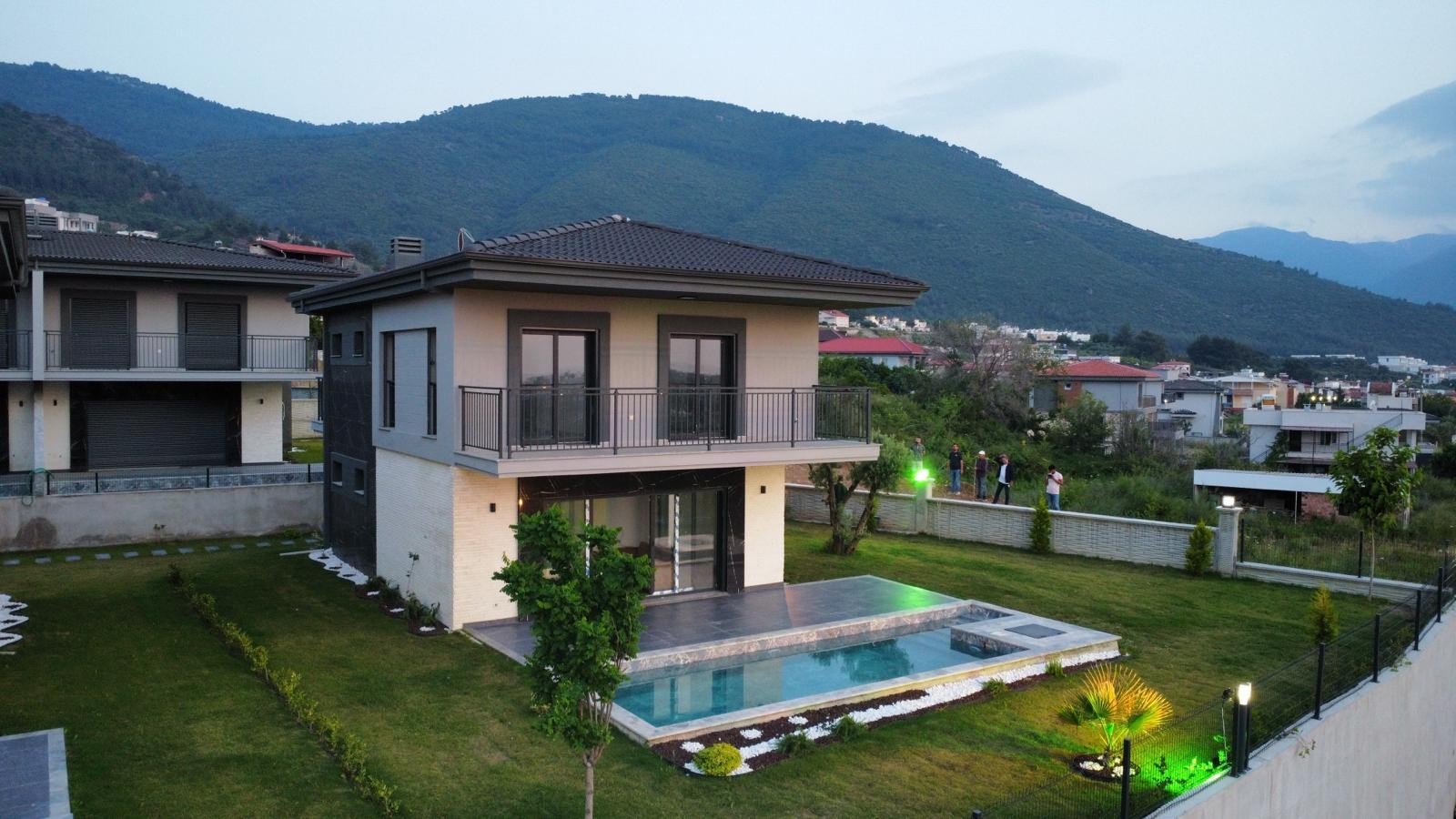 Magnificent 4+1 Villa with Full Sea View, Private Pool in Kuşadası Güzelçamlı