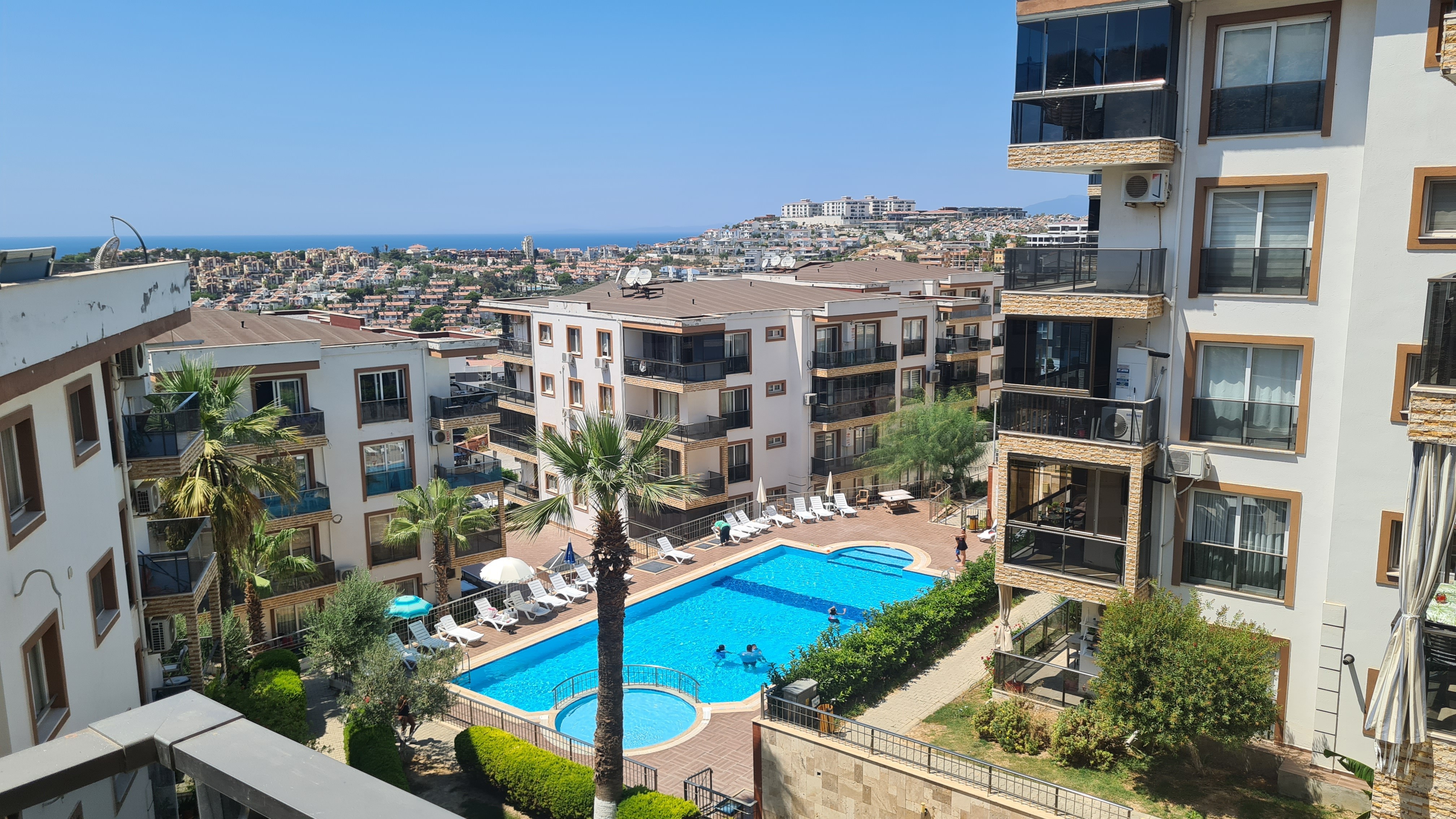 Spacious 3+1 Sea-View Apartment for Sale in Secure, Poolside Complex