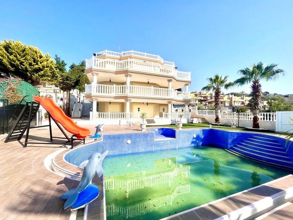 For Sale: Panoramic Sea View 7+1 Luxury Mansion with Olympic Pool, Spa & Private Gym in Soğucak, Kuşadası