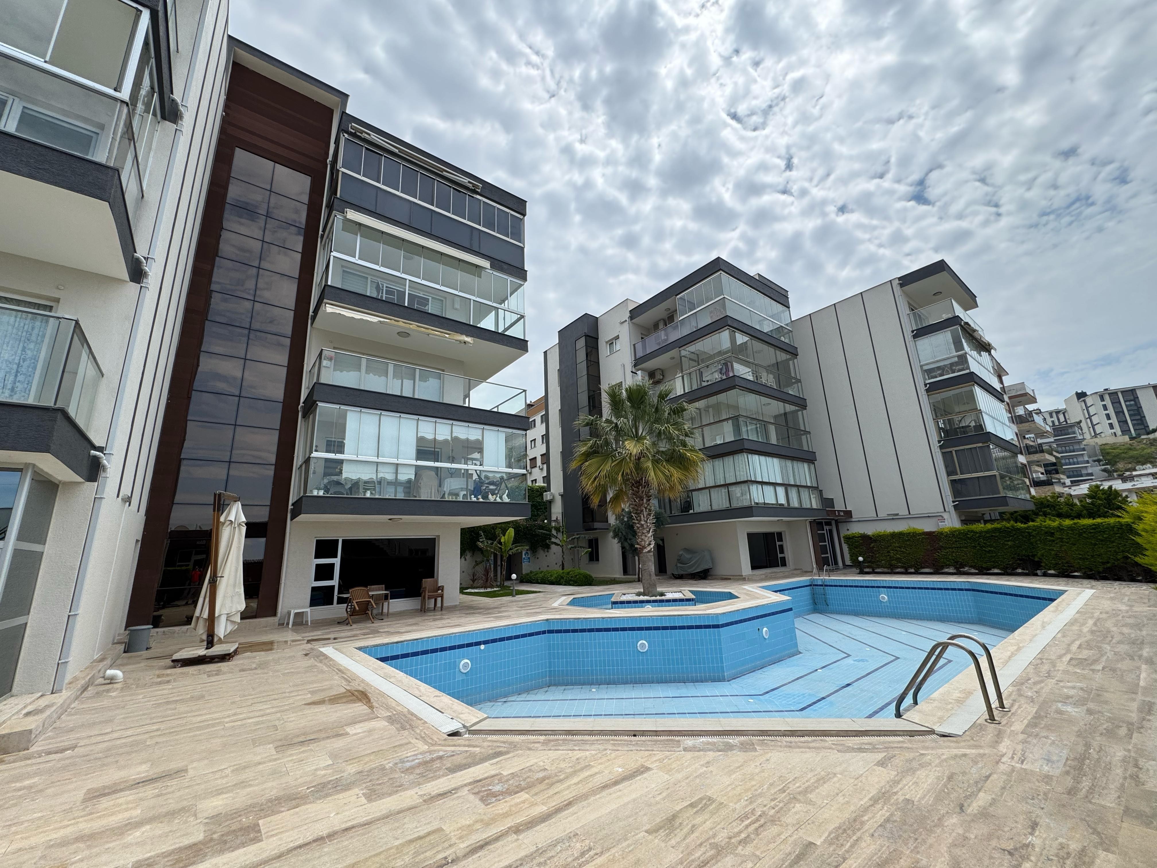 For Sale: Furnished 3+1 Sea View Apartment in Luxury Complex in Kuşadası