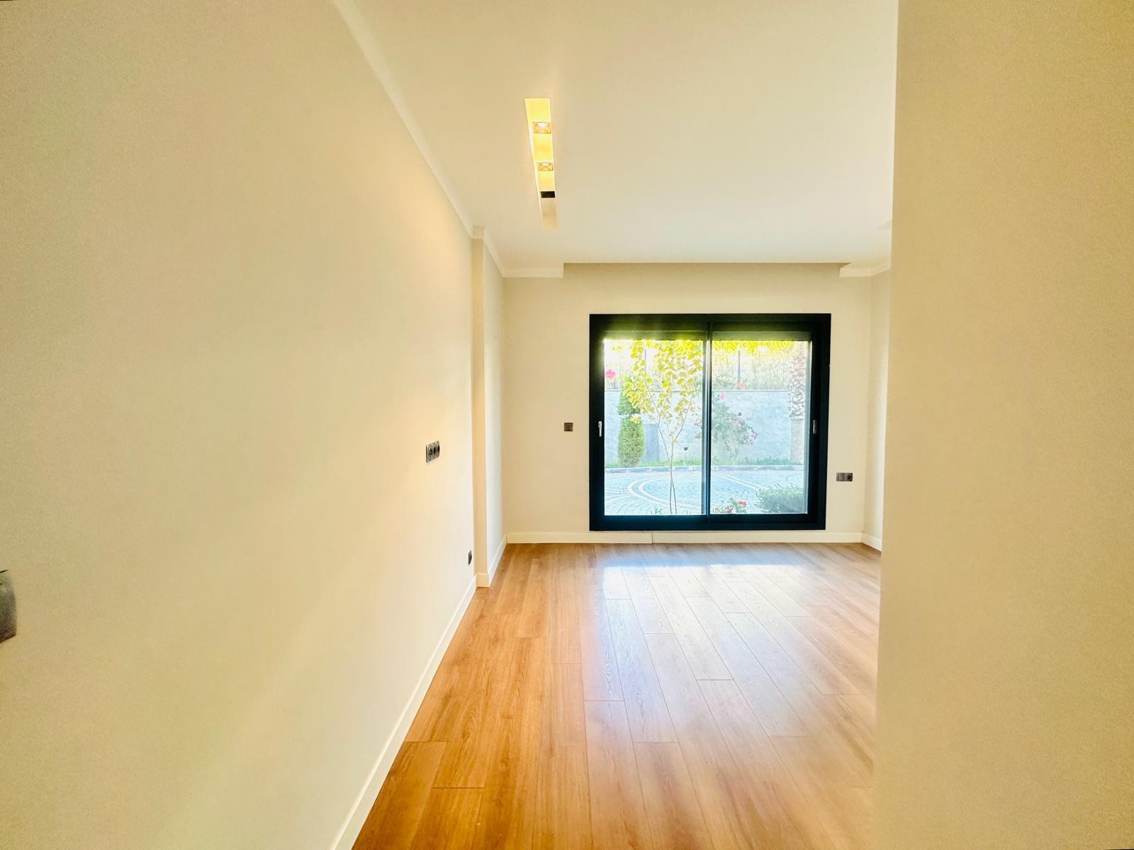 For sale: a two-room residence apartment with a full sea view in Kuşadası.