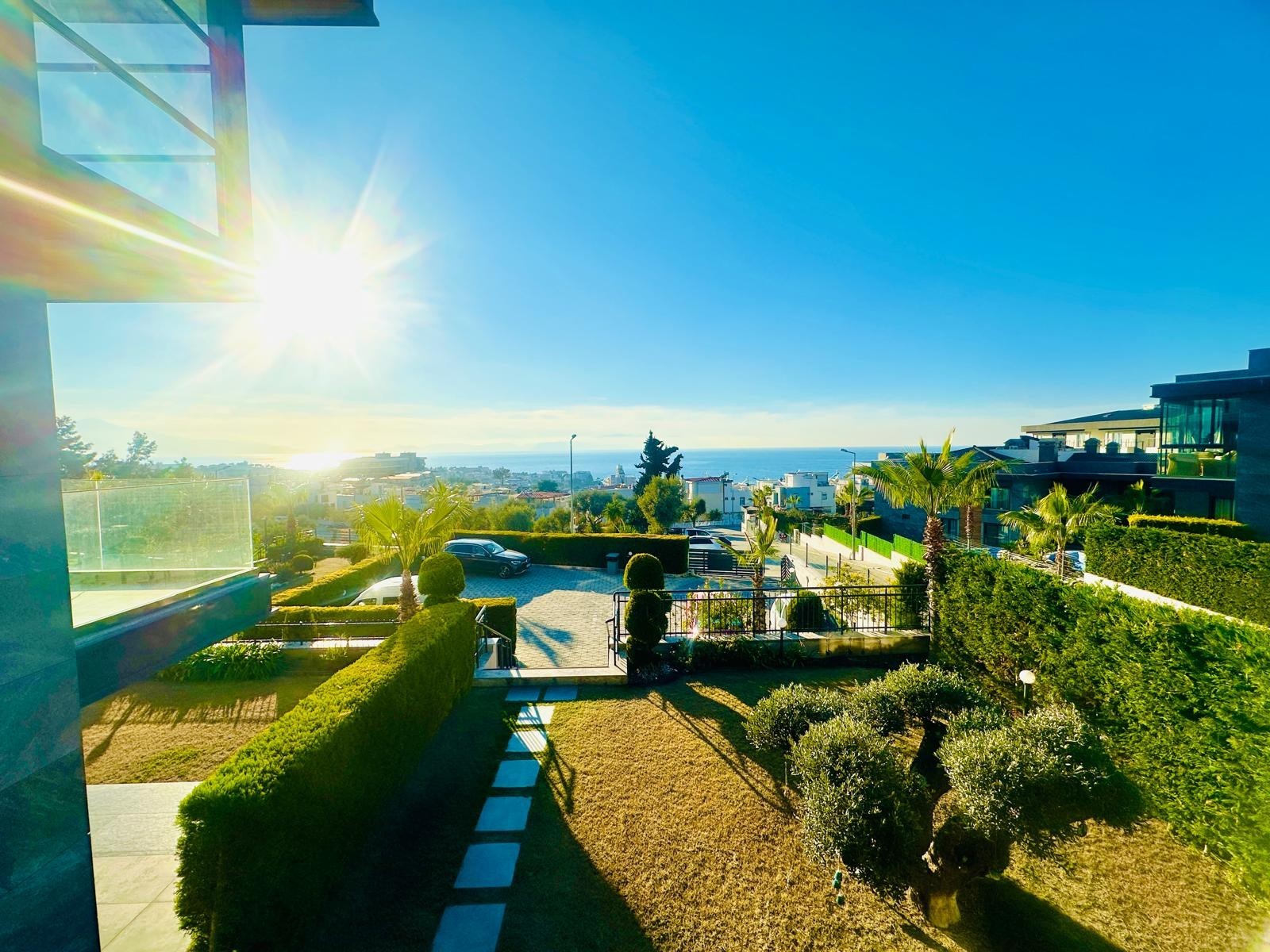 For sale: a two-room residence apartment with a full sea view in Kuşadası.