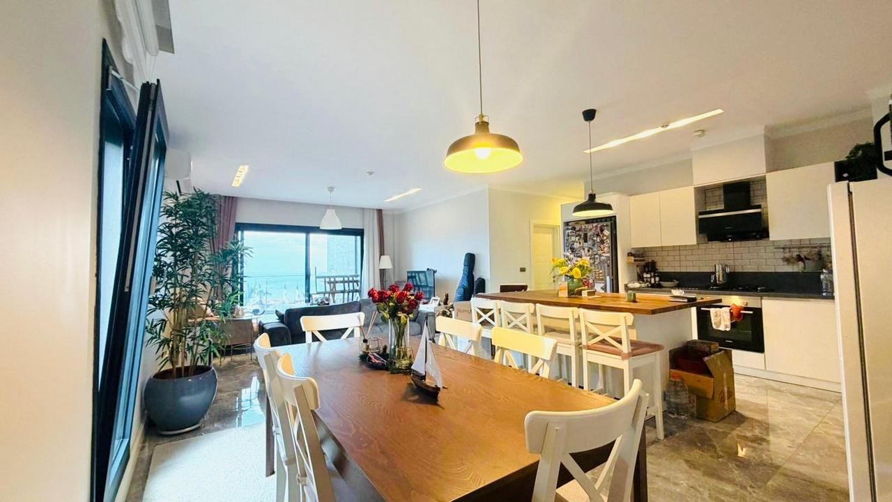 Luxury 3+1 Apartment with Full Sea View, Within Walking Distance to Ladies Beach, in a Prestigious Complex