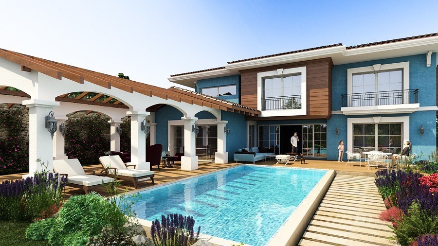 Luxury Exclusive Detached Villa in 1200sqm Private Plot in Kusadasi