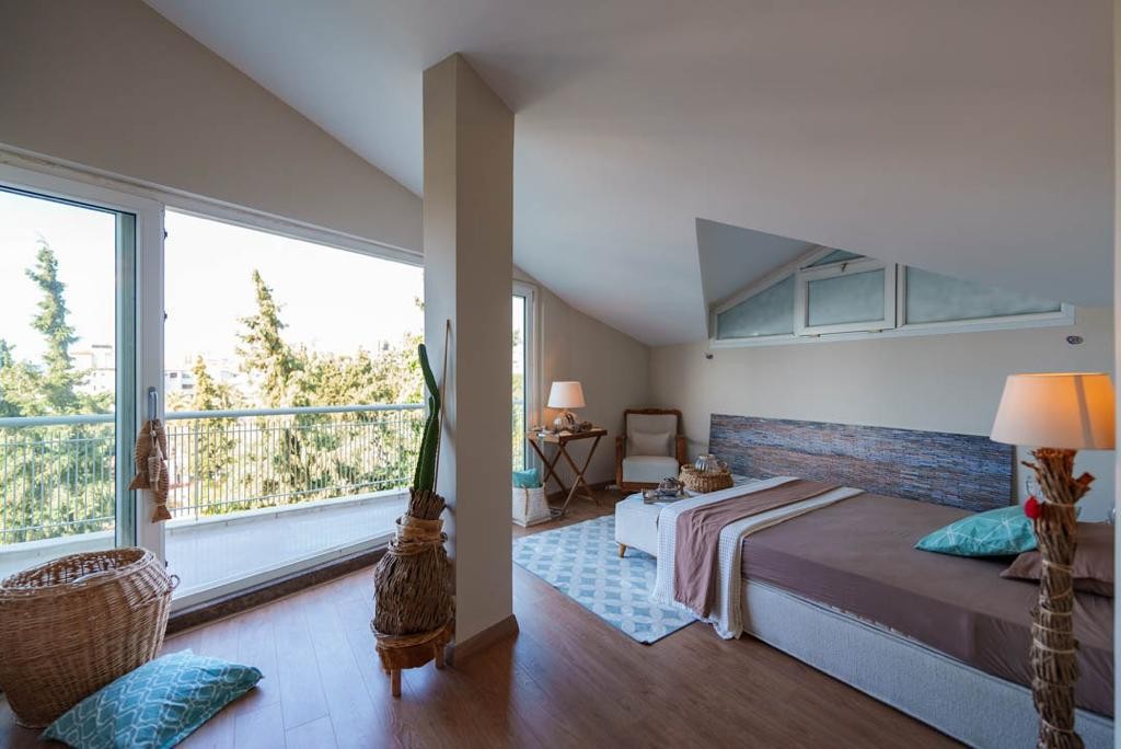 Sea View Penthouse Duplex: Where Scandinavian and Bohemian Styles Converge into a Living Space Beyond Urban Life