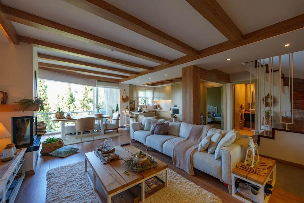 Sea View Penthouse Duplex: Where Scandinavian and Bohemian Styles Converge into a Living Space Beyond Urban Life