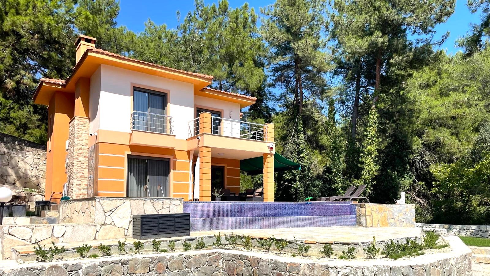 Furnished Villa for Sale in Sogucak with Forest View and Detached Pool