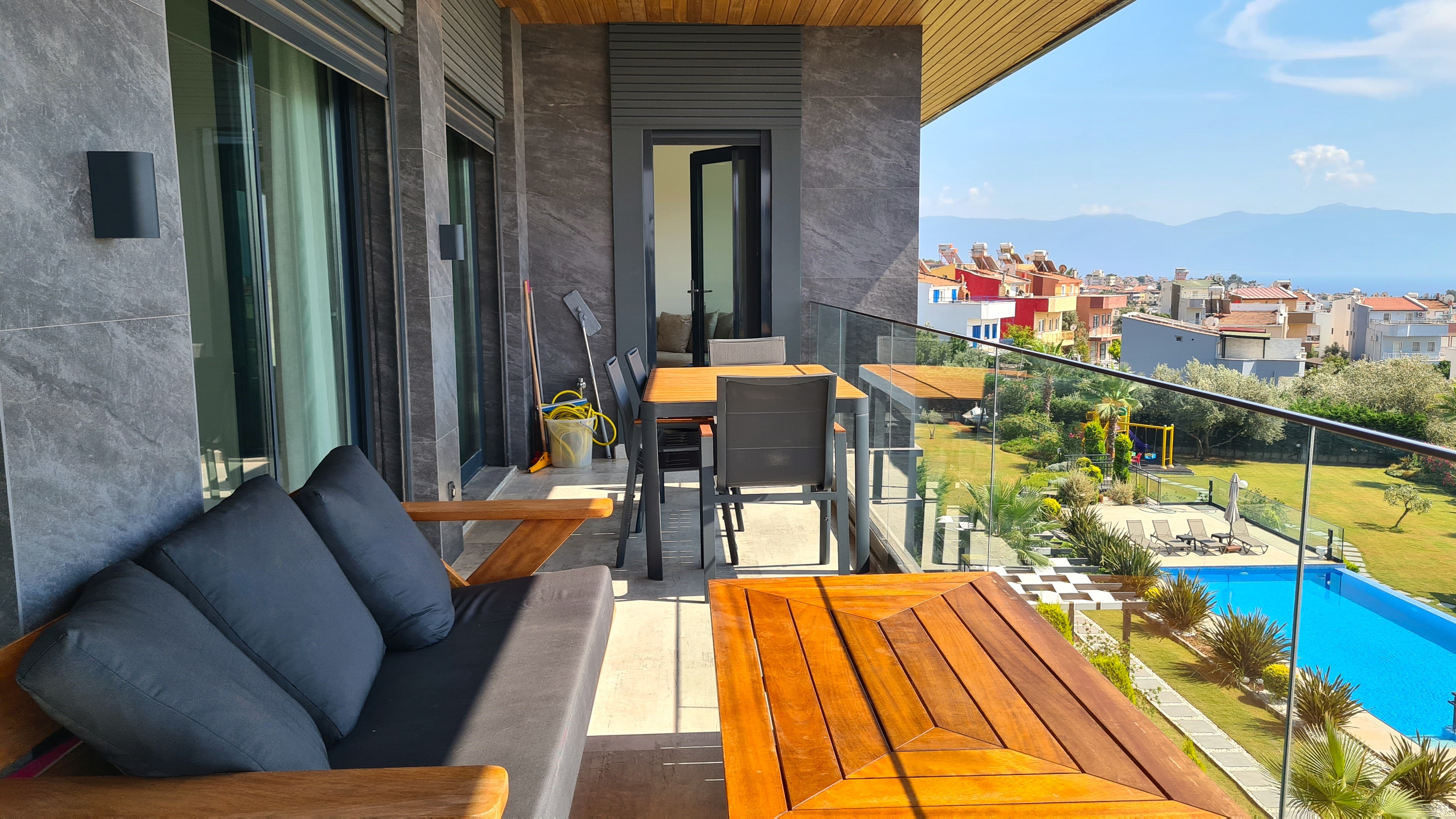 Luxury 3+1 Apartment with Full Sea View, Within Walking Distance to Ladies Beach, in a Prestigious Complex