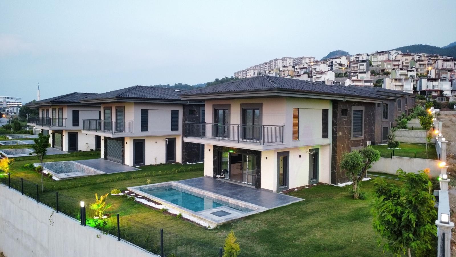 Magnificent 4+1 Villa with Full Sea View, Private Pool in Kuşadası Güzelçamlı