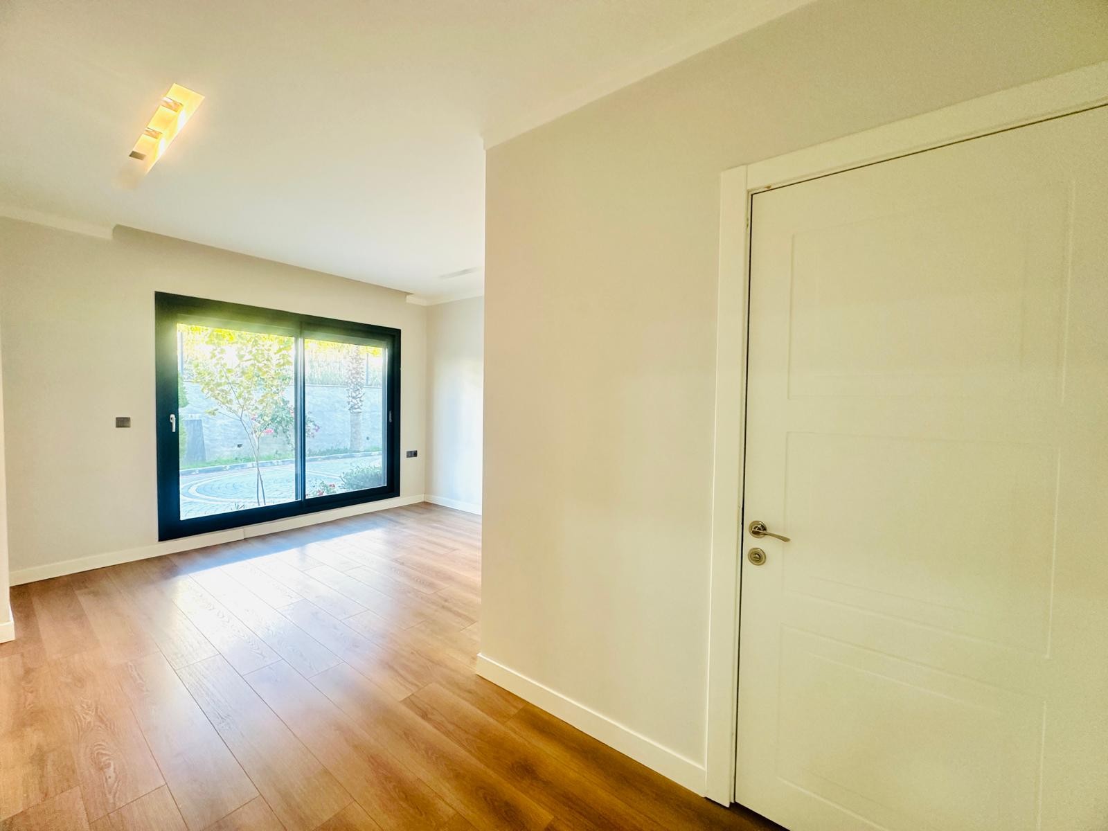 For sale: a two-room residence apartment with a full sea view in Kuşadası.