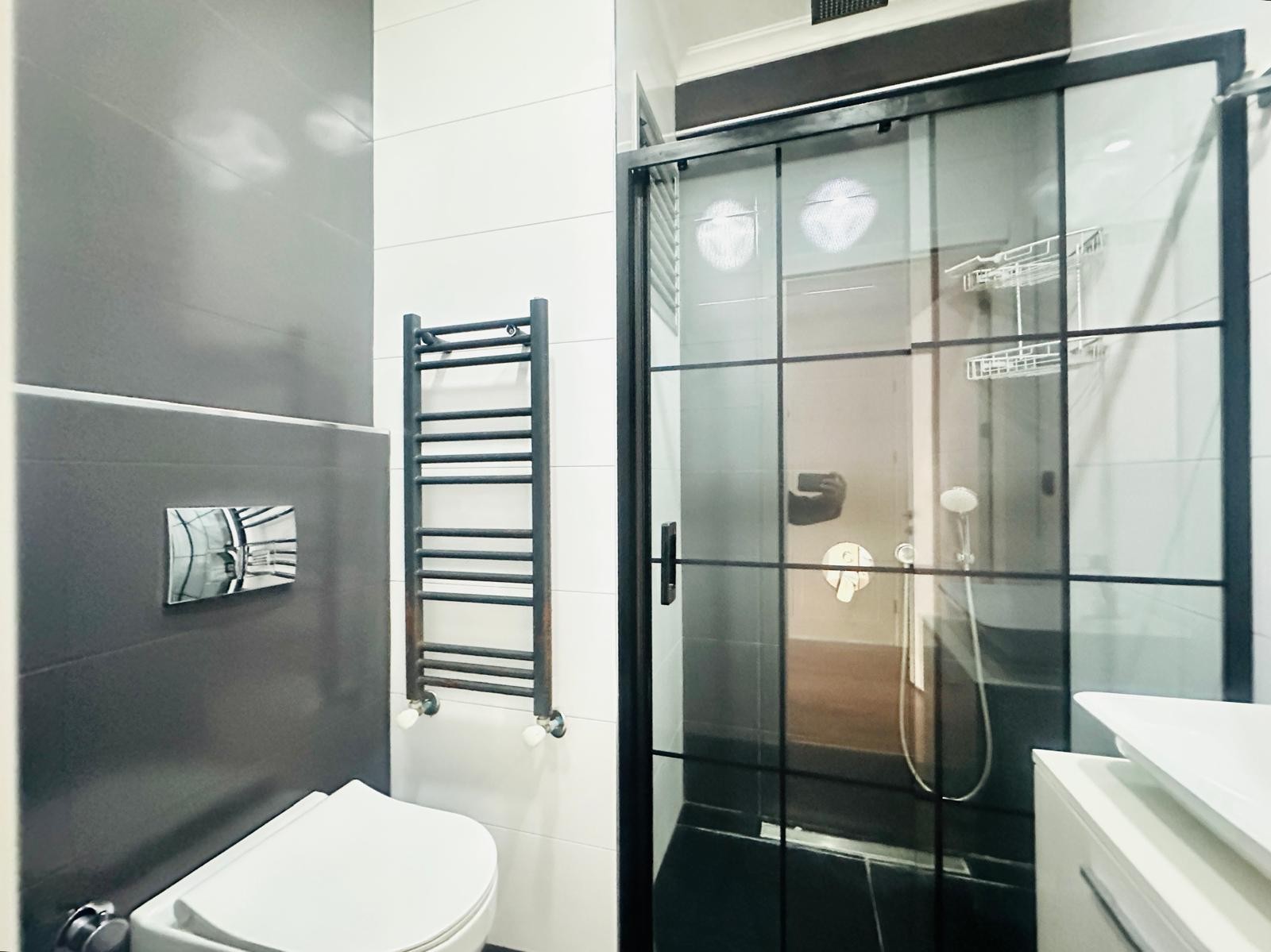 For sale: a two-room residence apartment with a full sea view in Kuşadası.