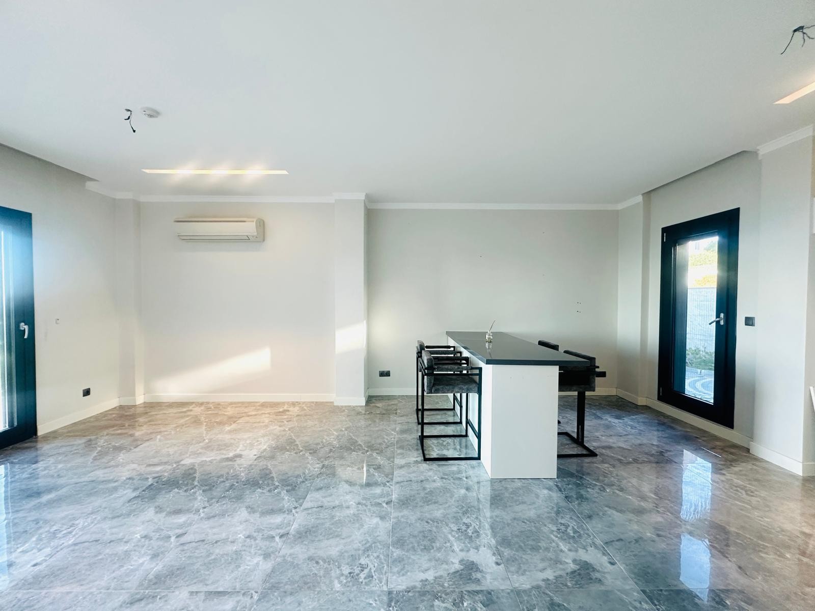 For sale: a two-room residence apartment with a full sea view in Kuşadası.