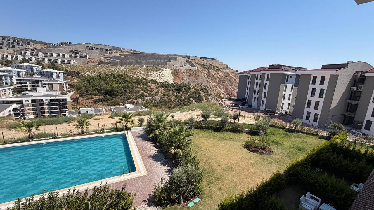 3+1 APARTMENT FOR SALE WITH MOUNTAIN AND POOL VIEWS IN DEĞİRMENDERE, KUŞADASI